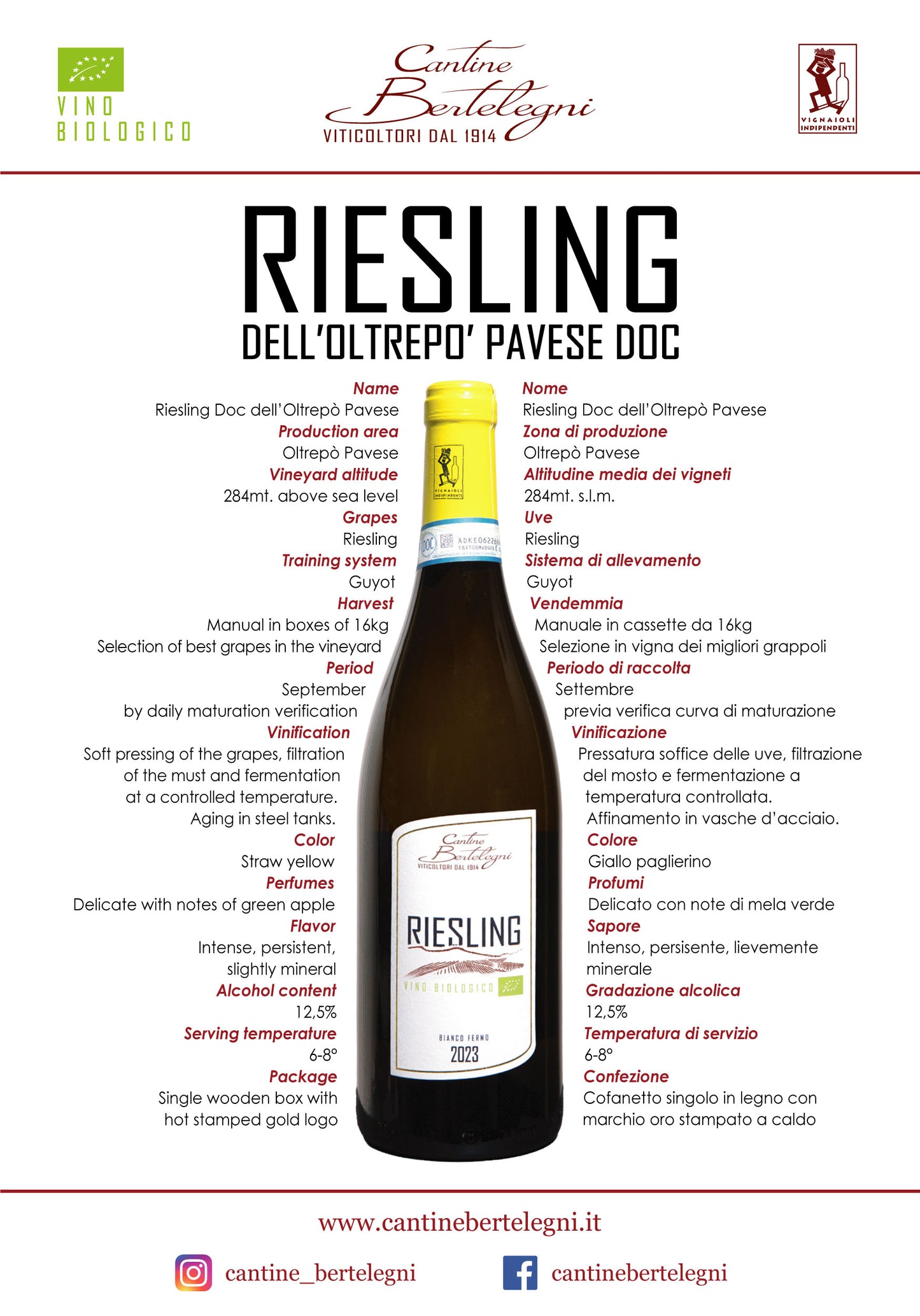 RIESLING - Oltrepò Pavese D.O.P.