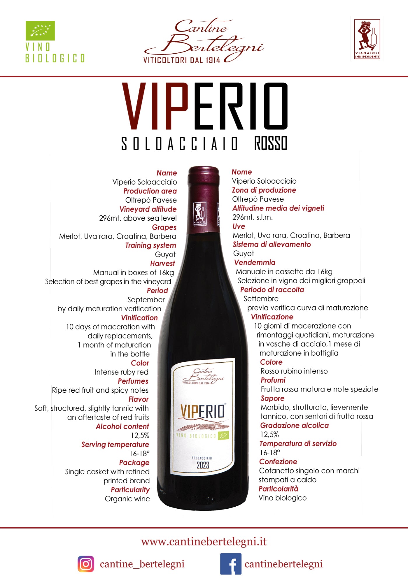 VIPERIO SOLOACCIAIO Rosso fermo